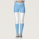 Argentina Flag Leggings<br><div class="desc">This product features a national flag spread across the front and rear that would stand out from,  the crowd. The words can be changed to suit your own requirement. Are you bold or patriotic enough to wear them?</div>