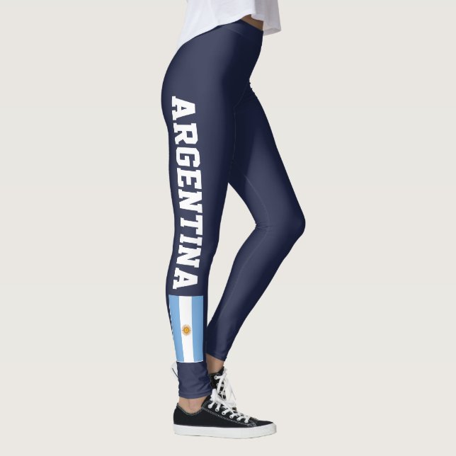 Argentina flag leggings for sport fitness yoga (Right)