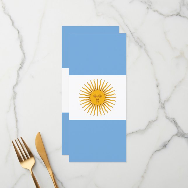 Argentina flag menu (Front/Back In Situ)