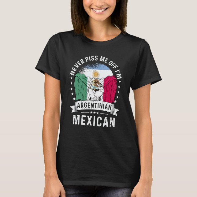 Argentina Flag Mexico Grown  Humor Citizen Pride T-Shirt (Front)