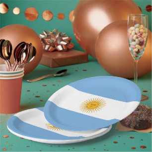 Argentina flag paper plate