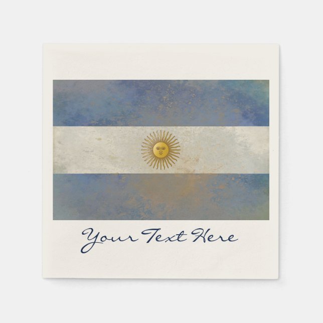 Argentina Flag Party Napkins (Front)