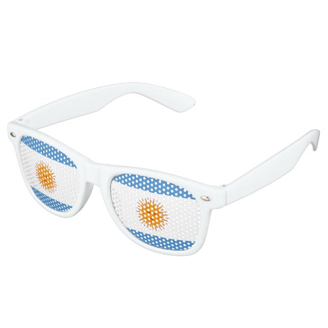 Argentina Flag Retro Sunglasses (Angled)