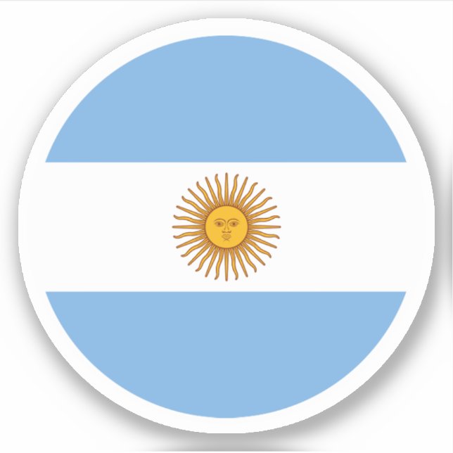 Argentina Flag Round Sticker (Front)