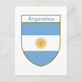 Argentina Flag Shield Postcard