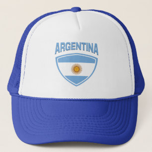 Argentina Flag Shield Trucker Hat