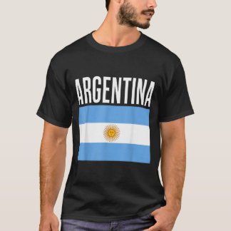Argentina Flag Soccer Fan Sky Blue White National T-Shirt