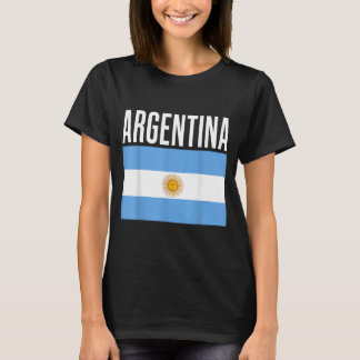 Argentina Flag Soccer Fan Sky Blue White National T-Shirt