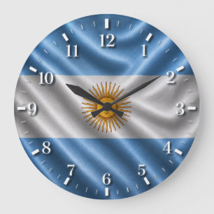 Argentina Flag Watch 2026 Large Clock