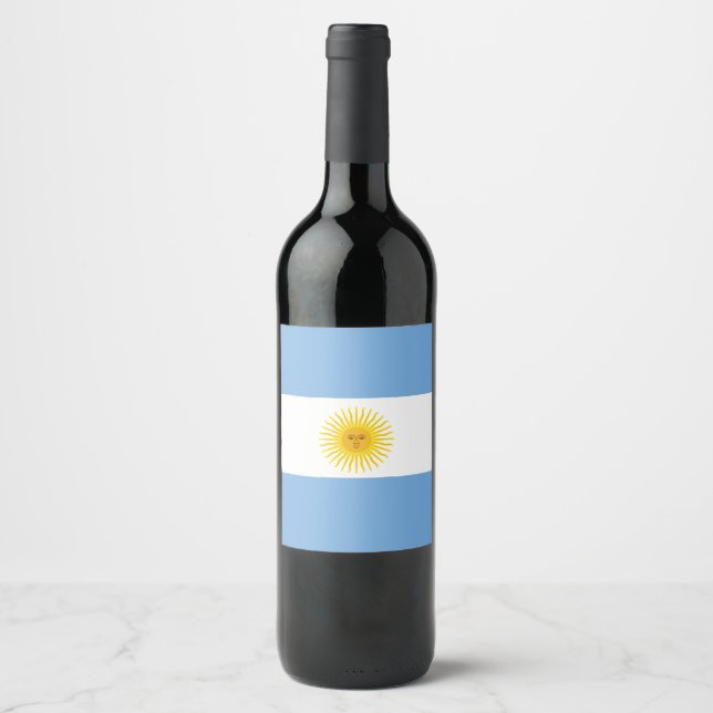 Argentina Flag Wine Label (Front)