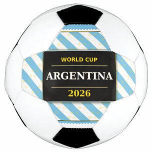 Argentina Football Fan Flag Colours Stripe Pattern Soccer Ball