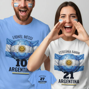 Argentina Football National Flag Heritage Soccer  T-Shirt