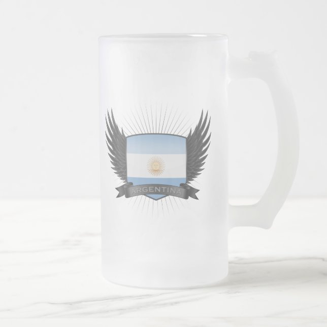 ARGENTINA FROSTED GLASS BEER MUG (Right)