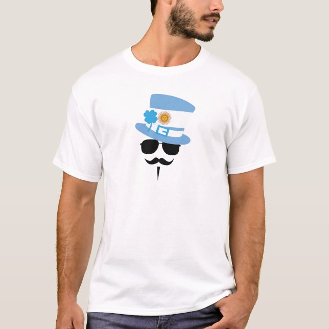 Argentina go Mustache T-Shirt (Front)