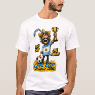 Argentina GOAT Nation Three Champs Fan T-shirt