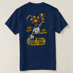 Argentina GOAT Nation Three Champs Fan Tee
