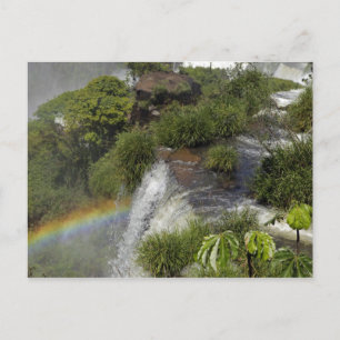 Argentina, Iguacu Falls. Rainbow at Iguacu Postcard