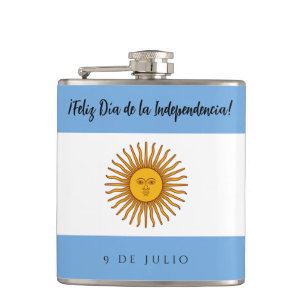 Argentina Independence Day Flag Hip Flask