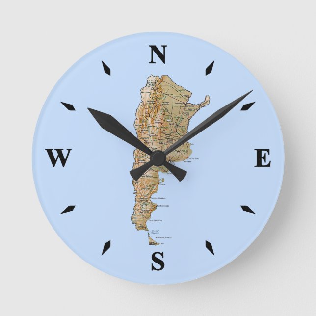 Argentina Map Clock (Front)