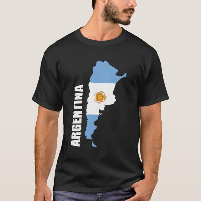 Argentina Map Flag T-Shirt (Front)