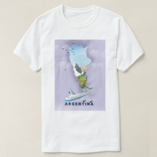 Argentina Map Travel poster T-Shirt