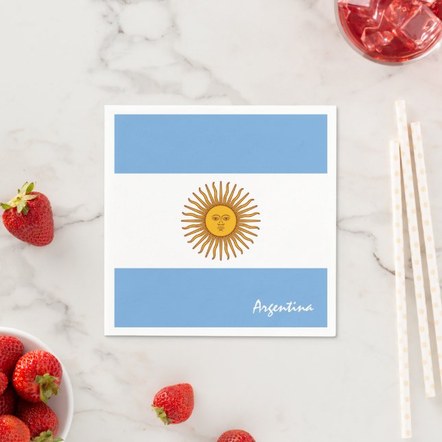 Argentina Napkins, Argentina Flag party /sport fan Napkin (Insitu)