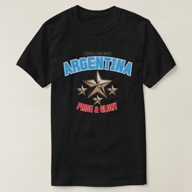 Argentina National Pride Edition Dark T-Shirt (Design Front)