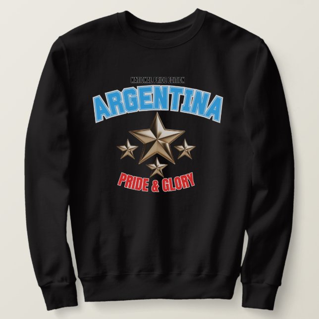 Argentina National Pride Men's Basic Sweatshirt (Design Front)