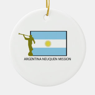 ARGENTINA NEUQUEN MISSION LDS CERAMIC TREE DECORATION