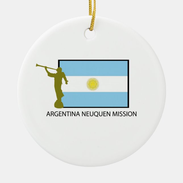 ARGENTINA NEUQUEN MISSION LDS CERAMIC TREE DECORATION (Front)