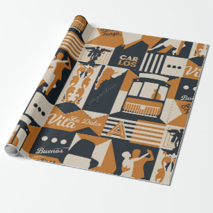 argentina pattern seamless design illustration wrapping paper