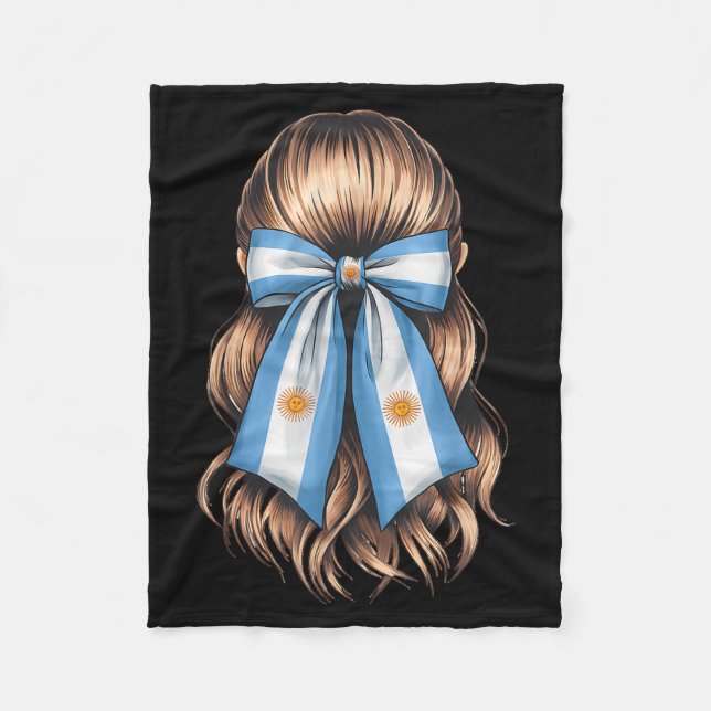 Argentina Pride Argentinian Flag  Fleece Blanket (Front)