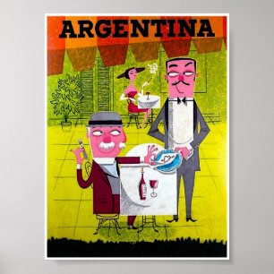 Argentina Retro Vintage Travel Poster