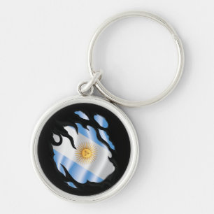 Argentina Ripped Flag Key Ring