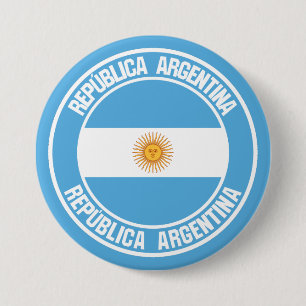 Argentina Round Emblem 7.5 Cm Round Badge