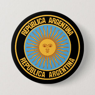Argentina Round Emblem 7.5 Cm Round Badge
