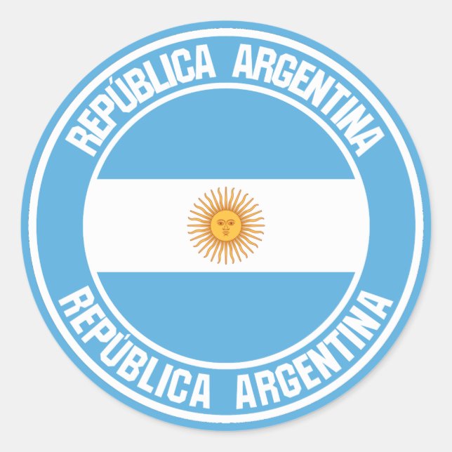Argentina Round Emblem Classic Round Sticker (Front)
