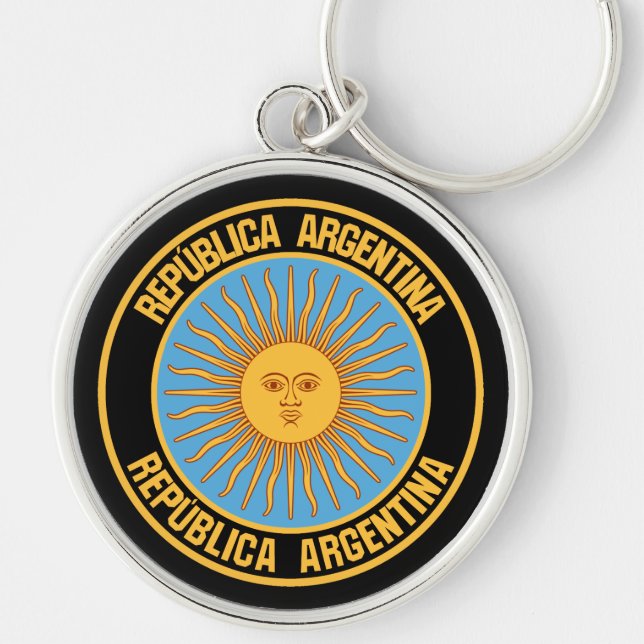 Argentina Round Emblem Key Ring (Front)