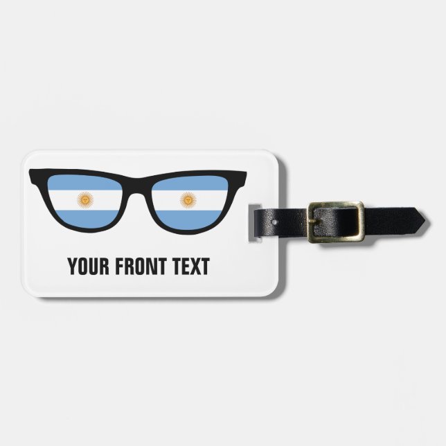 Argentina Shades custom luggage tag (Front Horizontal)