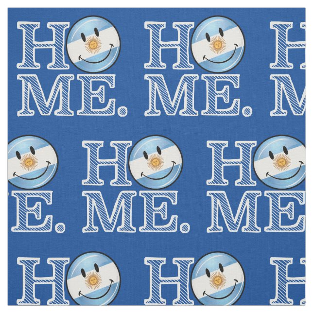Argentina Smiling Flag House Warmer Fabric (Swatch)