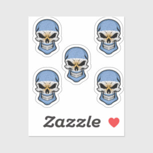 Argentina Smiling Skull Flag