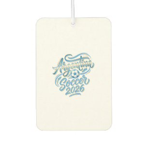 Argentina Soccer 2026 Soccer Bold Country Typograp Car Air Freshener