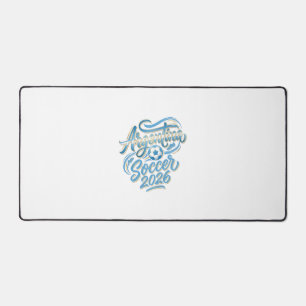 Argentina Soccer 2026 Soccer Bold Country Typograp Desk Mat