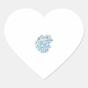 Argentina Soccer 2026 Soccer Bold Country Typograp Heart Sticker