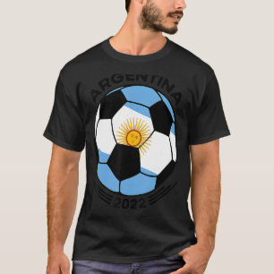 Argentina Soccer Ball Flag Argentinian Football Pr T-Shirt