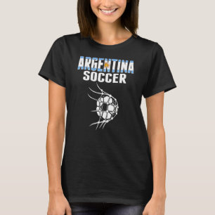 Argentina Soccer Ball In Net Argentinian Football T-Shirt