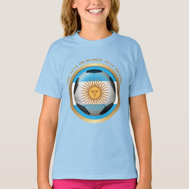 Argentina Soccer Ball Sports T-Shirt (Front)