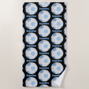 Argentina soccer beach towel