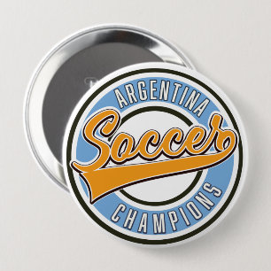 Argentina Soccer Champions 10 Cm Round Badge