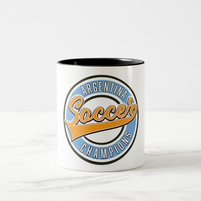 Argentina Soccer Champions Two-Tone Coffee Mug (Center)